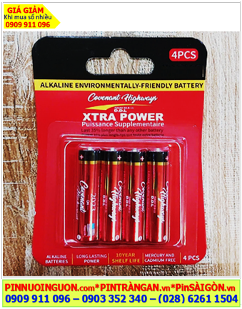 Nuoxing Extra Power LR03, Pin AAA 1.5v Alkaline Nuoxing Extra Power LR03 AAA (ĐỎ), Vỉ 4viên